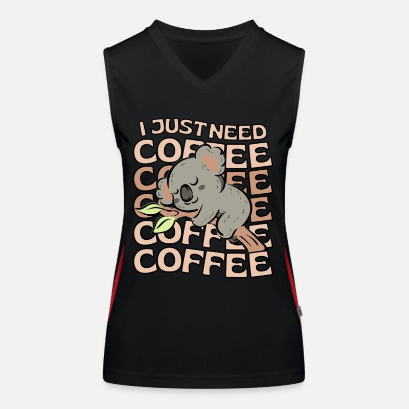 Koala Coffee Koala Cafe Women's Functional Contrast Tank Top