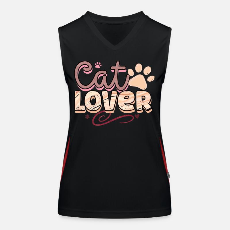 Cat lovers Women's Functional Contrast Tank Top