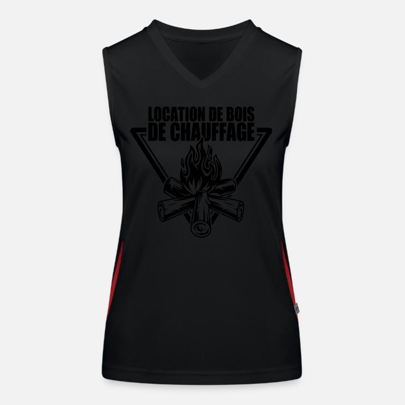 Location de bois de chauffage | couleur modifiable Débardeur respirant contrasté Femme