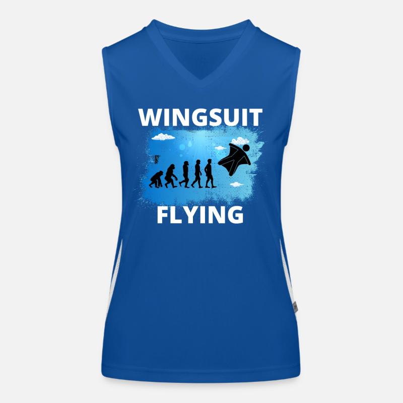 Wingsuit fliegen Base Jumping Fallschirmspringen Evolution Funktionelles Kontrast-Tank Top für Frauen