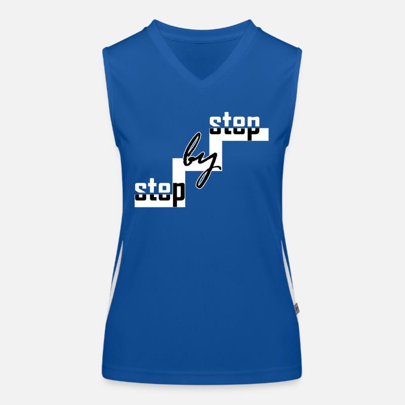 Step by step Funktionelles Kontrast-Tank Top für Frauen