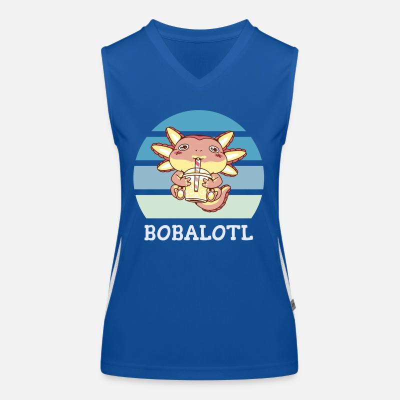 Boba Bubble Tea Axolotl Bobalotl Débardeur respirant contrasté Femme