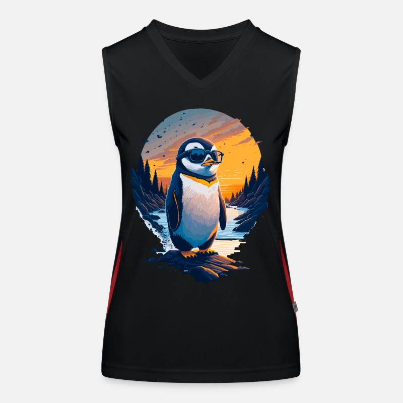 Pingouin mignon Débardeur respirant contrasté Femme