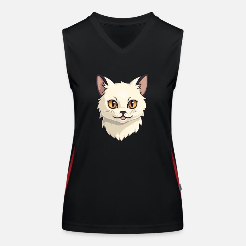 Illustration d’aquarelle de dessin animé de chat balinais Débardeur respirant contrasté Femme