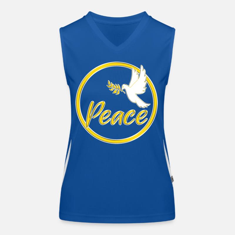 Peace Friedenstaube Friedenszeichen Statement Funktionelles Kontrast-Tank Top für Frauen