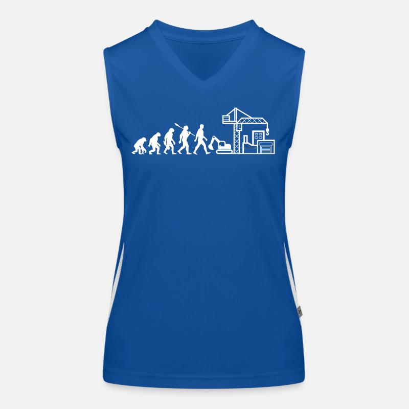 Evolution - Construction Site - Construction Worker Women's Functional Contrast Tank Top
