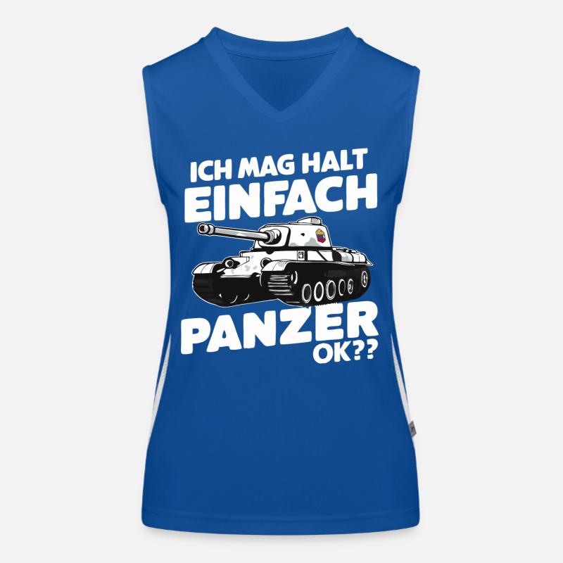 Panzer Kampfpanzer Panzerkampfwagen Panzerfahrer Funktionelles Kontrast-Tank Top für Frauen