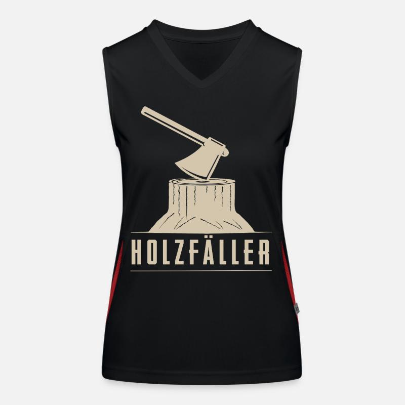 Holzfäller Funktionelles Kontrast-Tank Top für Frauen