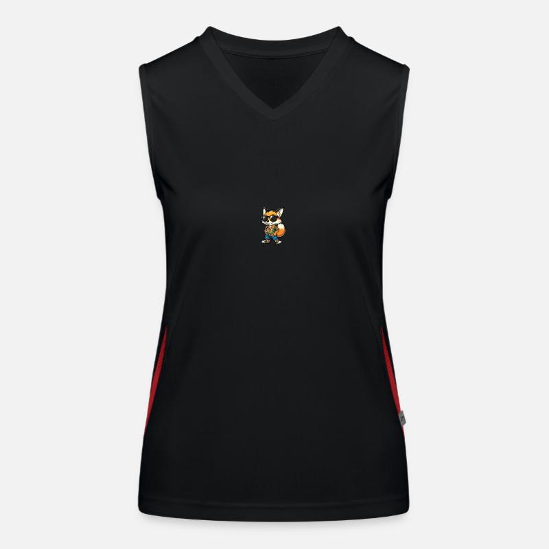 Fuchs Comic Cool Sommer Funktionelles Kontrast-Tank Top für Frauen