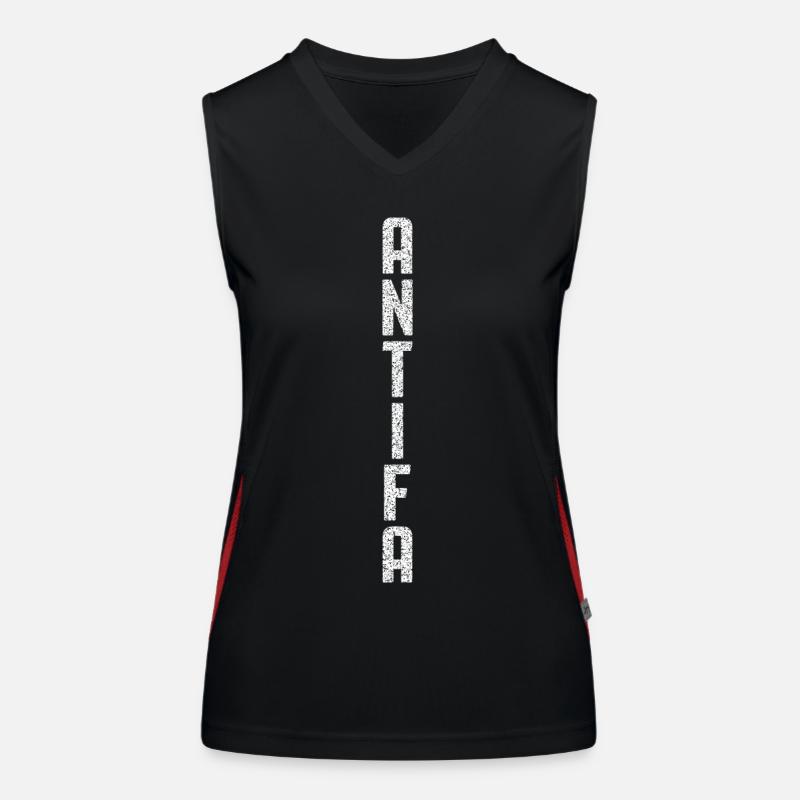Antifa Vertikal Funktionelles Kontrast-Tank Top für Frauen