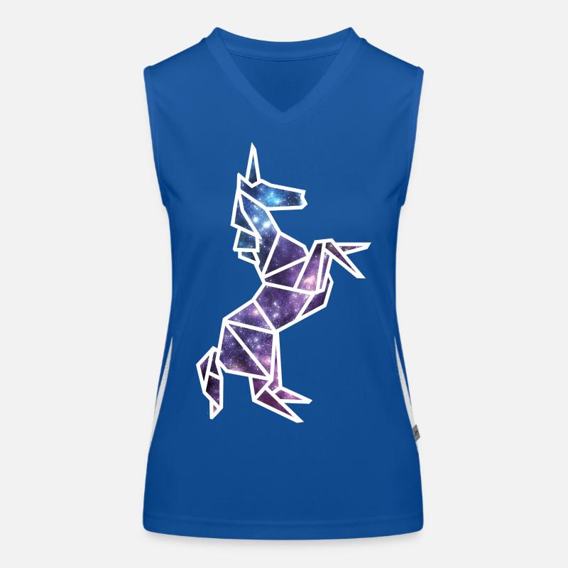 Galaxy Einhorn Funktionelles Kontrast-Tank Top für Frauen
