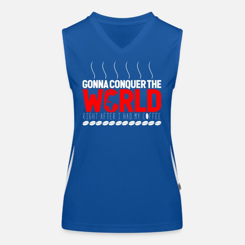 Gonna conquer the World - Red Version Women's Functional Contrast Tank Top