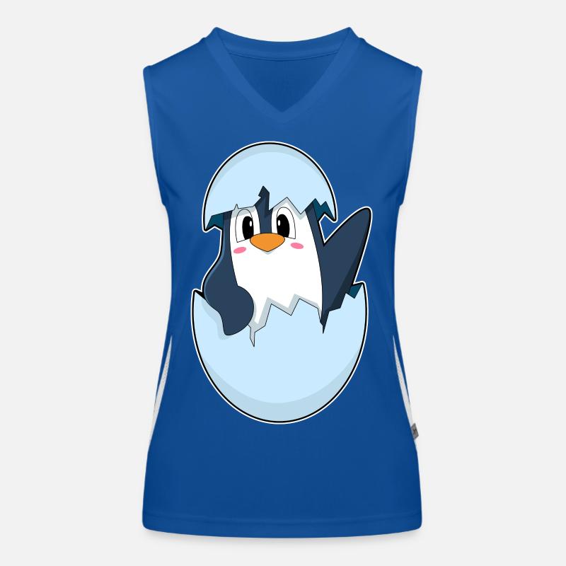 Pinguin Eierschale Funktionelles Kontrast-Tank Top für Frauen