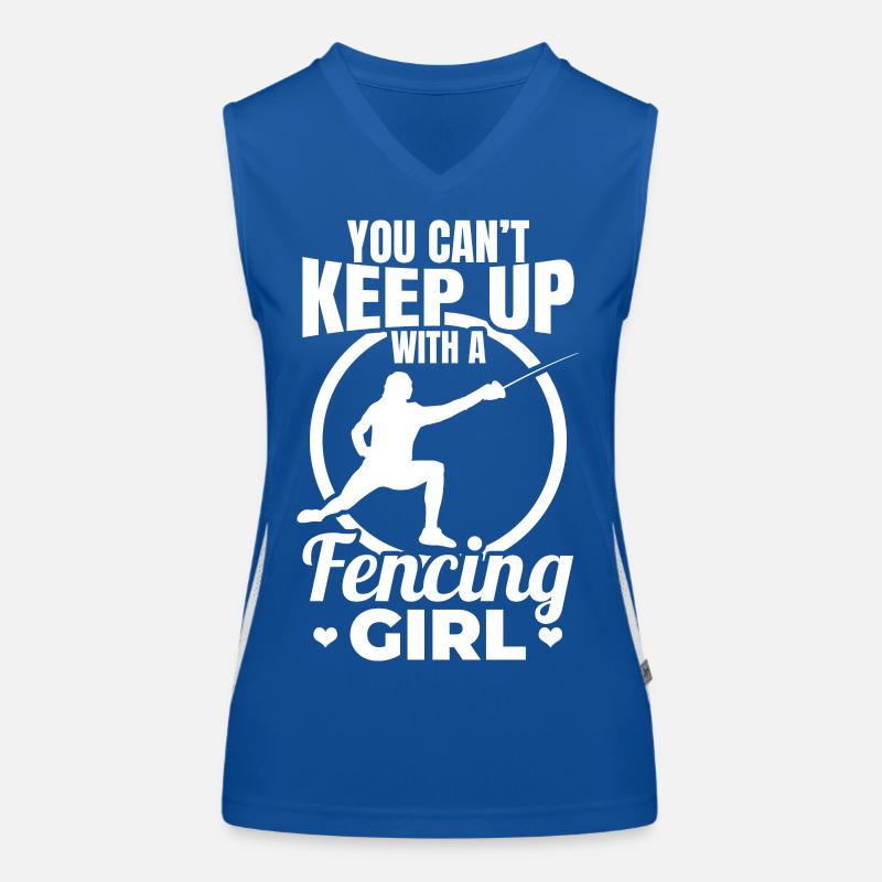 Fechtmädchen Funktionelles Kontrast-Tank Top für Frauen