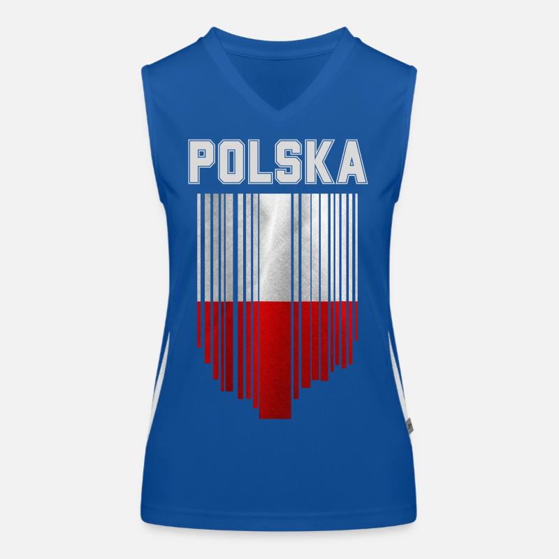 Flagge Polens, Polnischer Stolz Funktionelles Kontrast-Tank Top für Frauen
