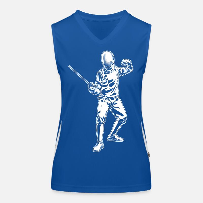Fechter Zeichnung Funktionelles Kontrast-Tank Top für Frauen