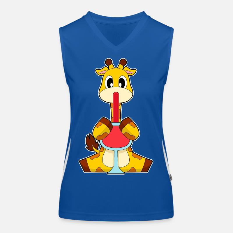 Vin rouge Girafe Débardeur respirant contrasté Femme
