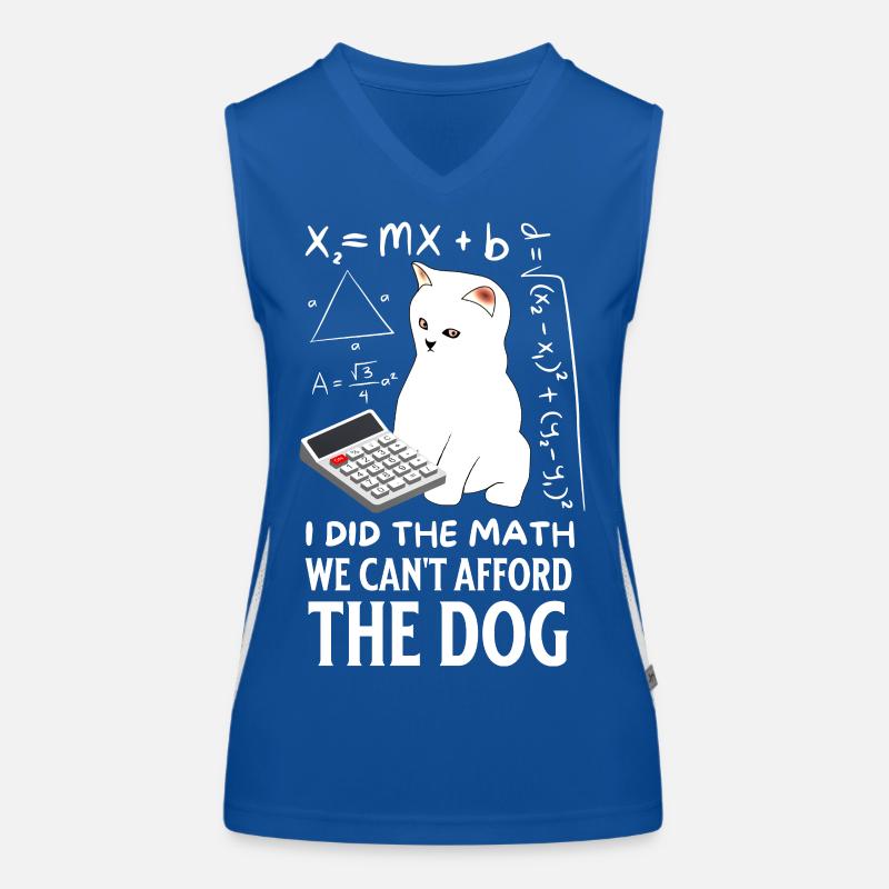 Humorous Cat Math Design Women's Functional Contrast Tank Top