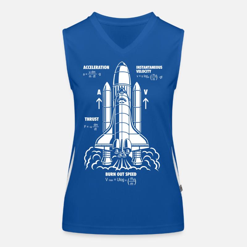 Formule de propulsion de fusée Nerdy STEM Rocket Gift Débardeur respirant contrasté Femme