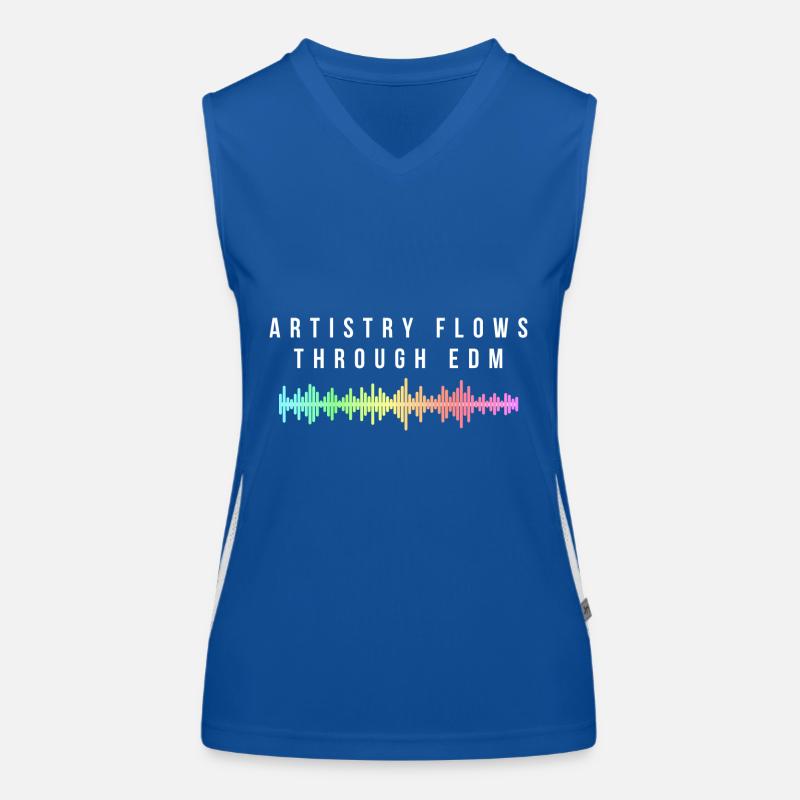 Artistry Flows Through EDM Vibrant Soundwave Funktionelles Kontrast-Tank Top für Frauen