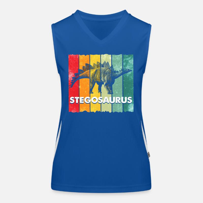 Stegosaurus Dinosaurs Women's Functional Contrast Tank Top