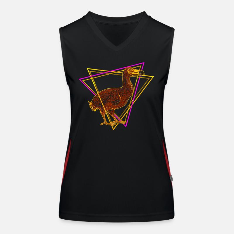 Dodo - extinct flightless bird Women's Functional Contrast Tank Top