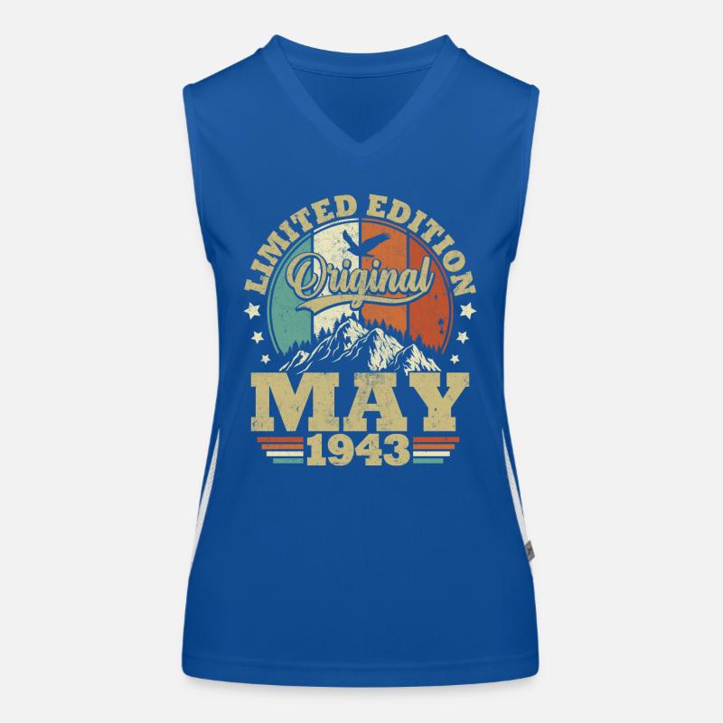 Geburtstagsgeschenk geboren im Mai 1943 Funktionelles Kontrast-Tank Top für Frauen