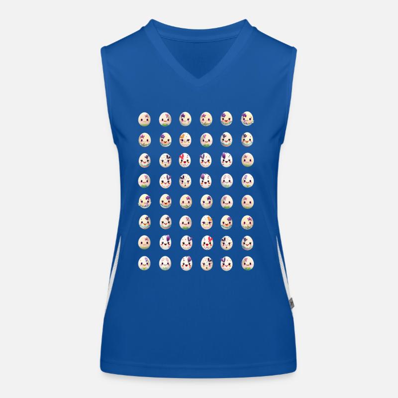 Bunte Ostereier Osterei Muster Ostern Funktionelles Kontrast-Tank Top für Frauen