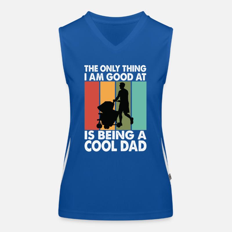 The Only Thing I Am Good At Is Being A Cool Dad - Funktionelles Kontrast-Tank Top für Frauen