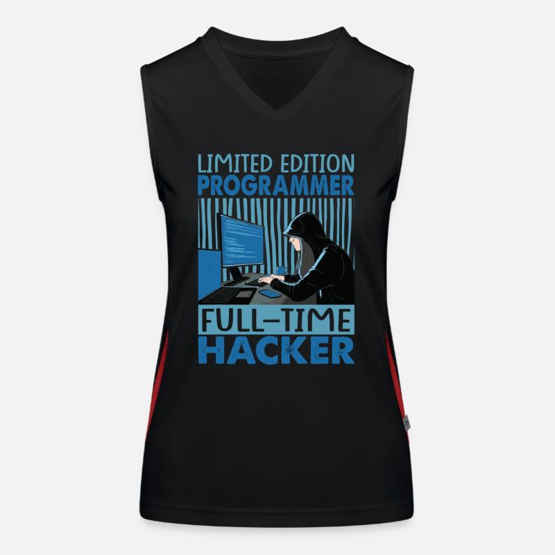 Limited Edition Programmer Full-Time Hacker - Funn Women's Functional Contrast Tank Top