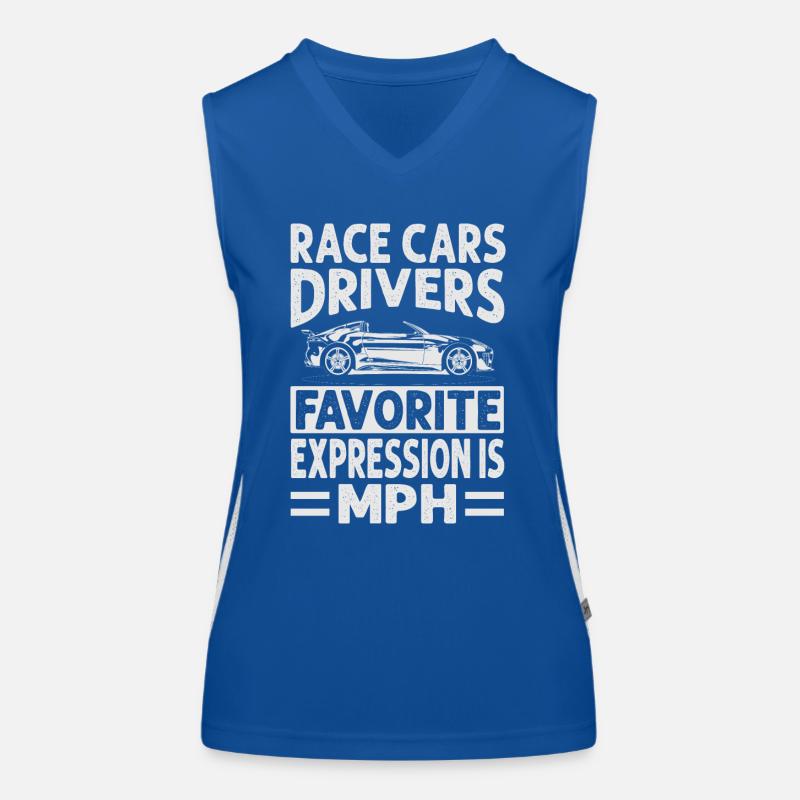 L’expression préférée des pilotes de voitures de course est MPH - Fun Débardeur respirant contrasté Femme