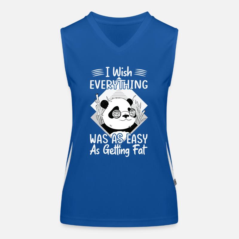 I Wish Everything Was As Easy As Getting Fat - Fun Women's Functional Contrast Tank Top