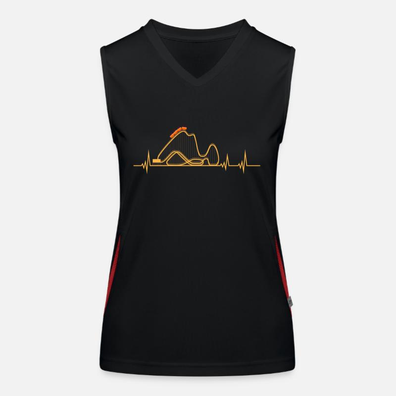 Roller coaster, roller coaster roller coaster park, Women's Functional Contrast Tank Top