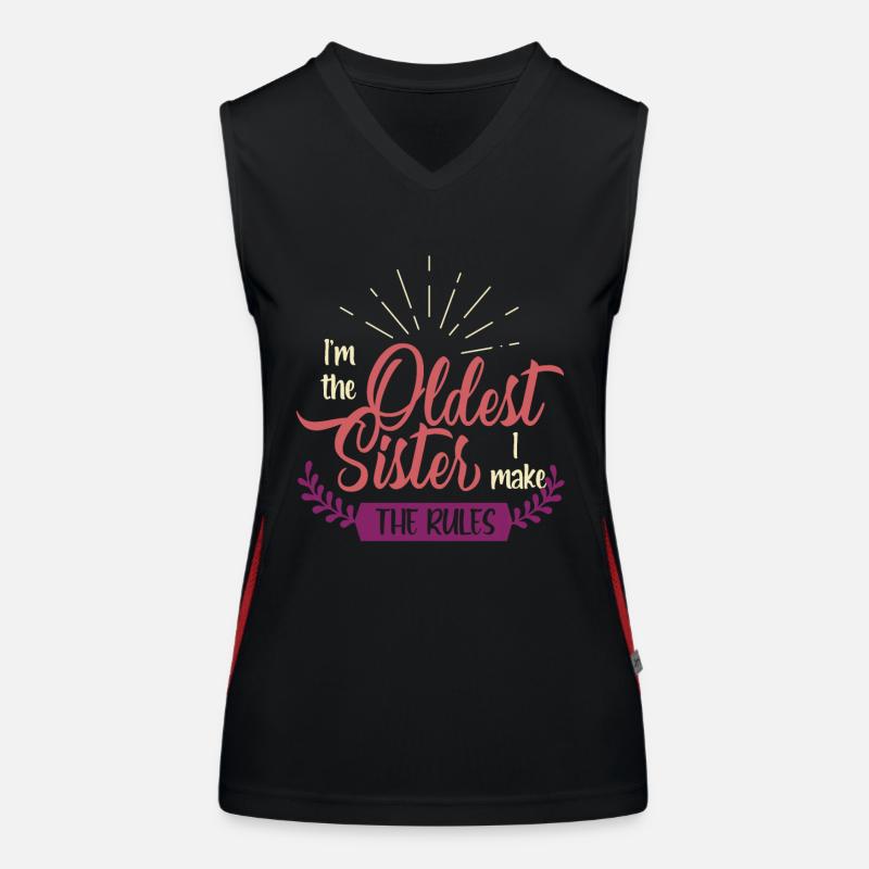 Siblings, siblings middle child, oldest Women's Functional Contrast Tank Top