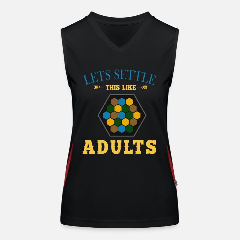 Board game, board game board game settlers, sheep Women's Functional Contrast Tank Top