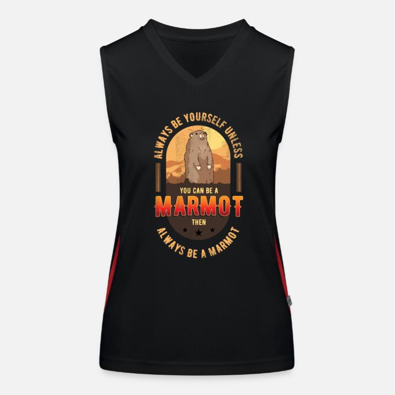 marmot, marmot squirrel, animal, Funktionelles Kontrast-Tank Top für Frauen