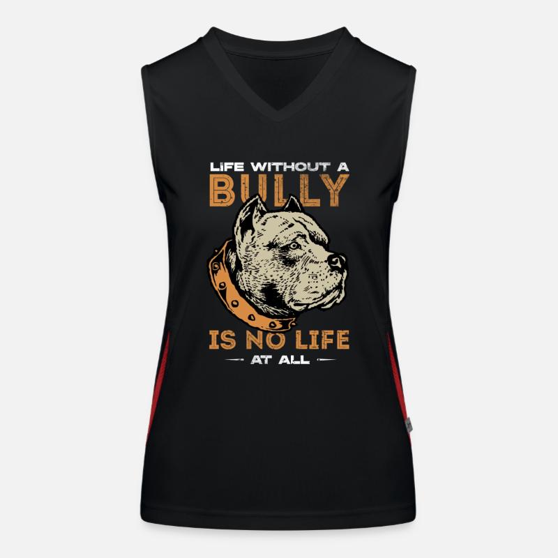 American Bully, american bully pitbull mom, Taureau, Débardeur respirant contrasté Femme