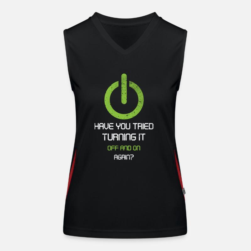 tech, tech desk, developer, Funktionelles Kontrast-Tank Top für Frauen