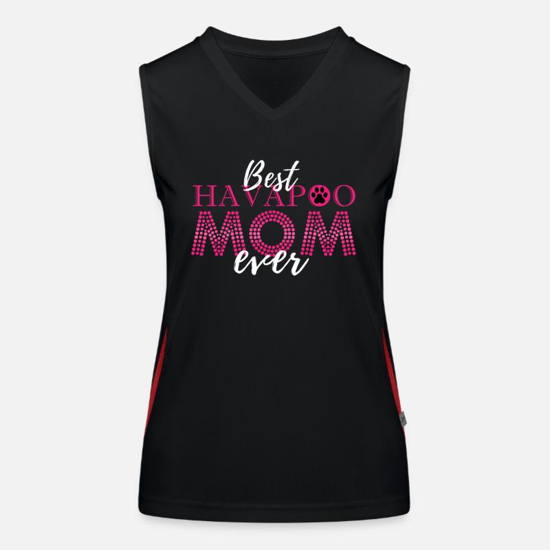 havapoo, havapoo havapoo himmel, Pudel Mischling, Funktionelles Kontrast-Tank Top für Frauen