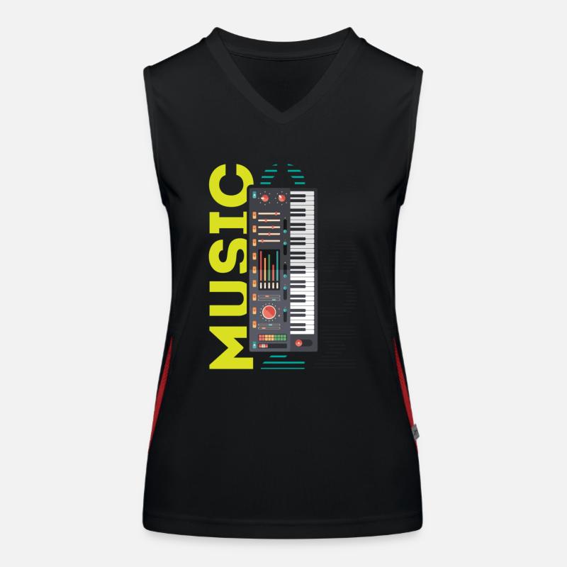 Beatmaker, Beatmaker synthesizer, 80s style, Women's Functional Contrast Tank Top
