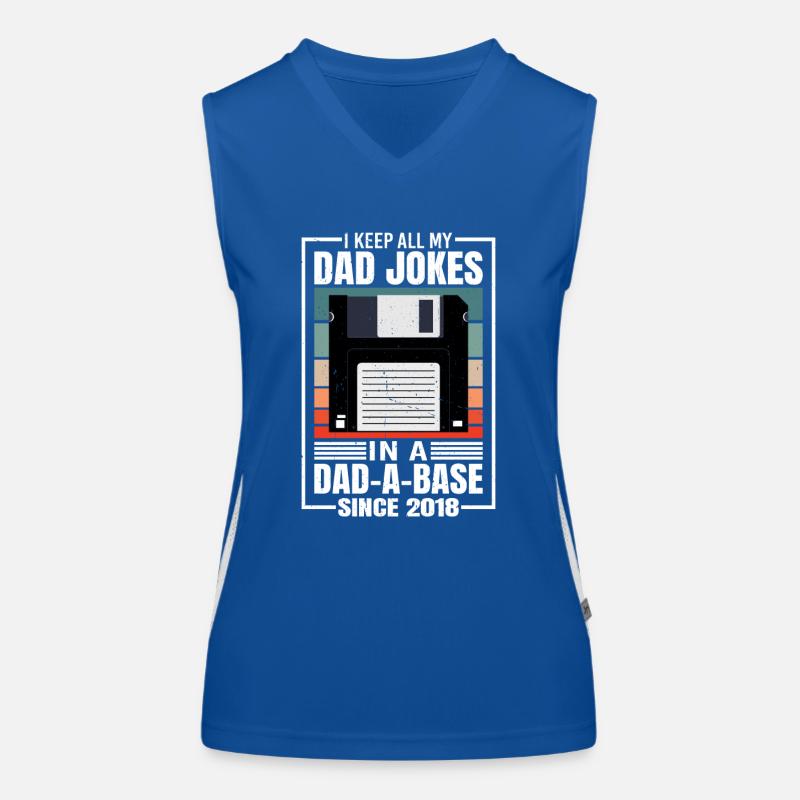 Dad Witze In Einer Dad-a-base Seit 2018 Vatertag Funktionelles Kontrast-Tank Top für Frauen