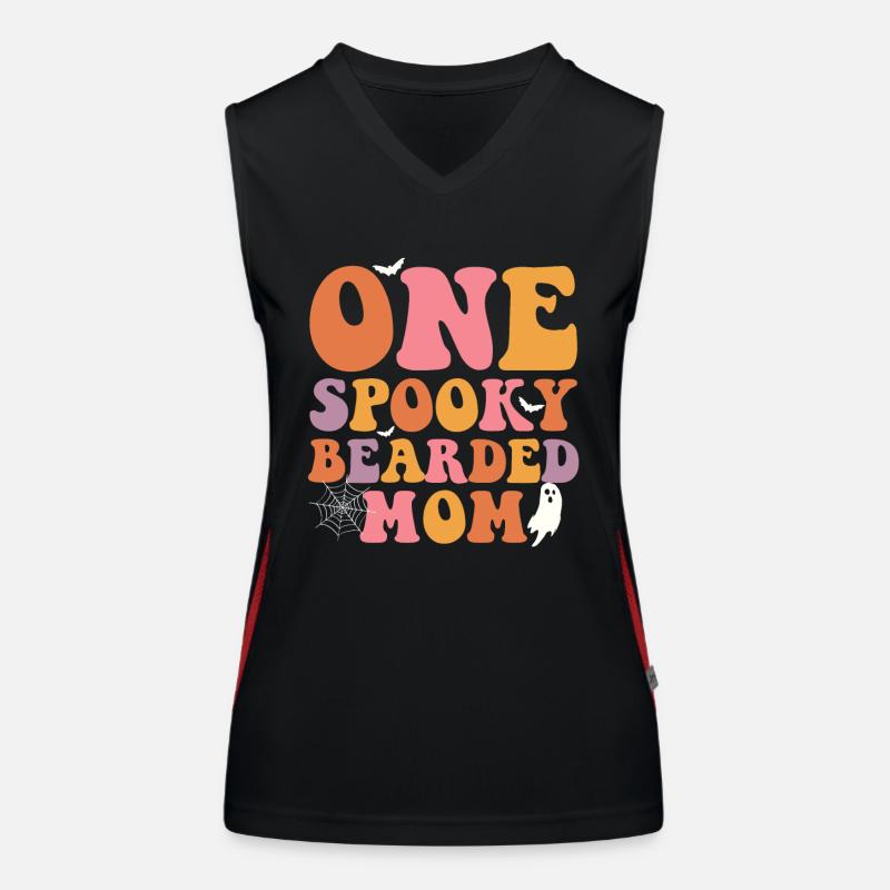 Eine Gespenstische, Bärtige Mutter - Funktionelles Kontrast-Tank Top für Frauen
