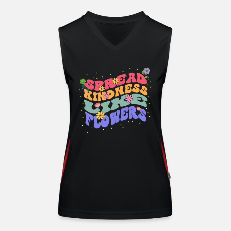 Spreading Kindness Like Flowers Bloom Women's Functional Contrast Tank Top
