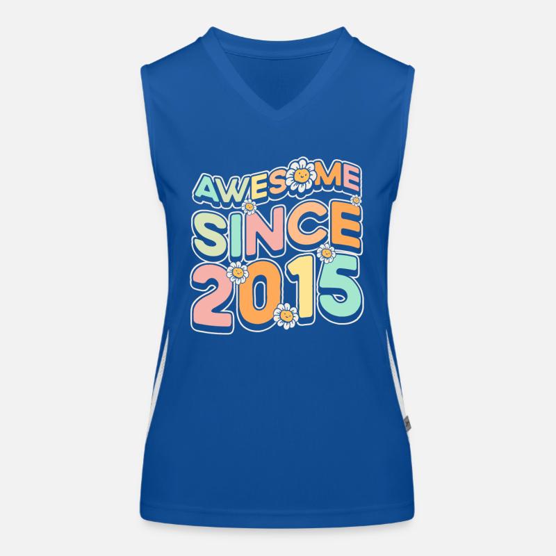 Fantastic Since 2015 Flower Theme Women's Functional Contrast Tank Top