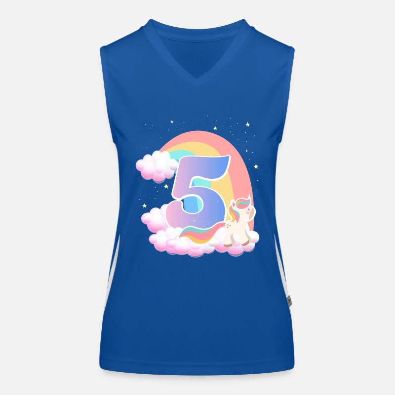5 Einhorn Regenbogen Wolken Kleines Pony 5. Funktionelles Kontrast-Tank Top für Frauen