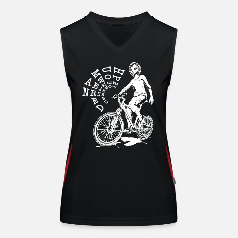 Le cyclisme comme expression de force et de volonté Débardeur respirant contrasté Femme