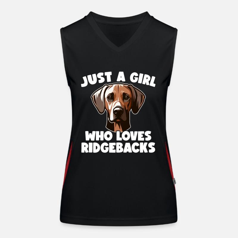 Rhodesian Ridgeback Girl Rhodesian Ridgebacks Women's Functional Contrast Tank Top