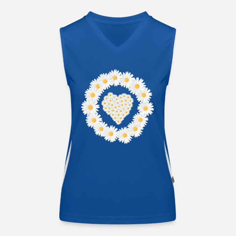 Gänseblümchen Blume Daisy Flower Love Heart Funktionelles Kontrast-Tank Top für Frauen