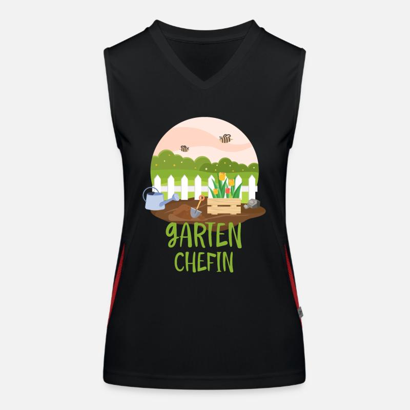 Eine Garten Chefin lustige Garten Sprüche Funktionelles Kontrast-Tank Top für Frauen