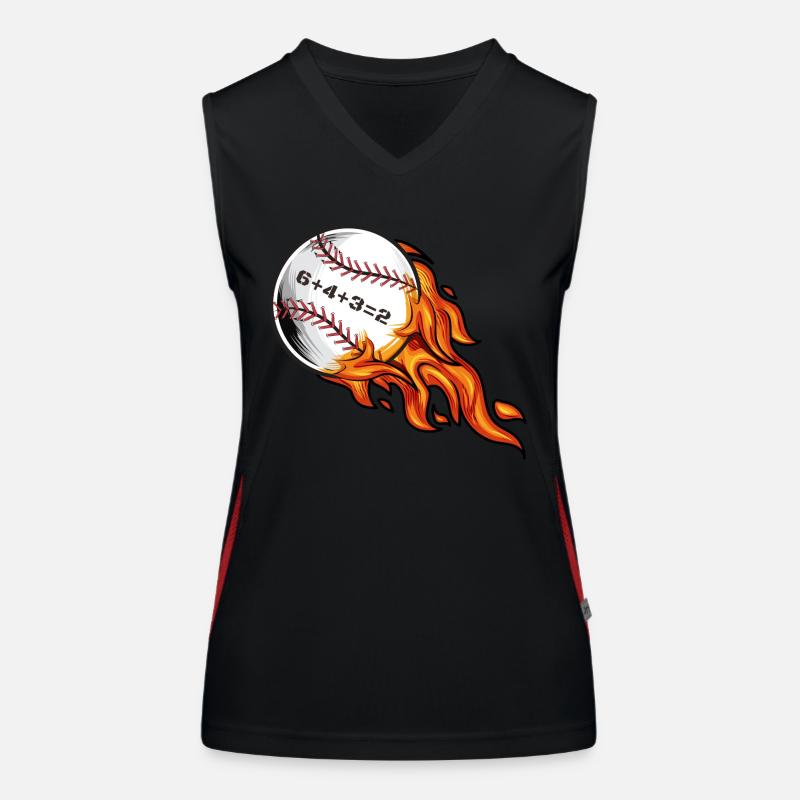 Baseball 6432 Double Play 6+4+3=2 Softball Math Women's Functional Contrast Tank Top